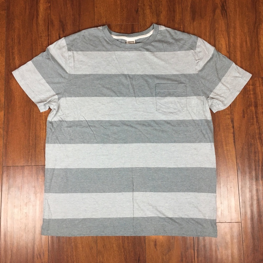 Vintage Hang Ten Striped Essential Pocket Tee 90s